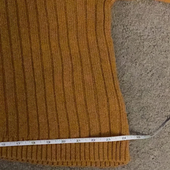 PACSUN LA HEARTS Women's Cropped Sweater Ribbed Brown/Mustard Size Medium - Picture 3 of 7